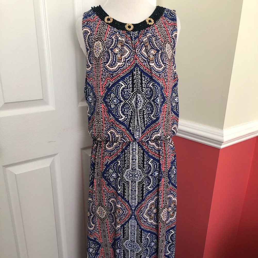 London Times sleeveless maxi dress